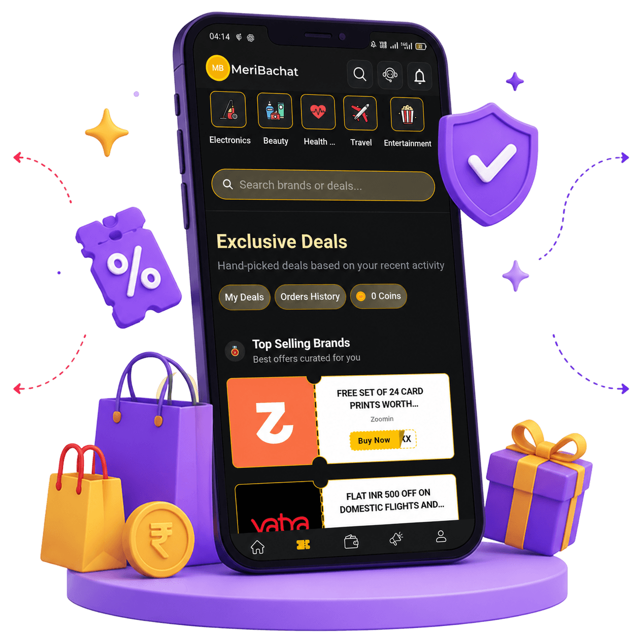 Working Promo Codes App Mockup